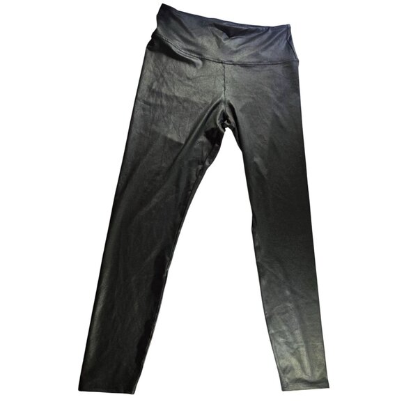 Avira Vibe Black High-Waist Leggings women L Polyester Spandex Blend - Picture 1 of 5